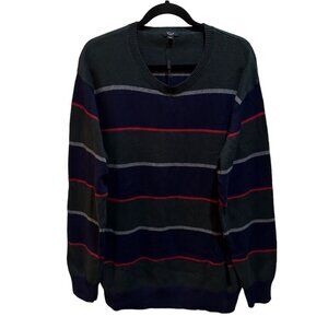 RAILS Mens Size XXL Kent Rugby Hunter Green Navy Striped Pullover Sweater‎ NEW